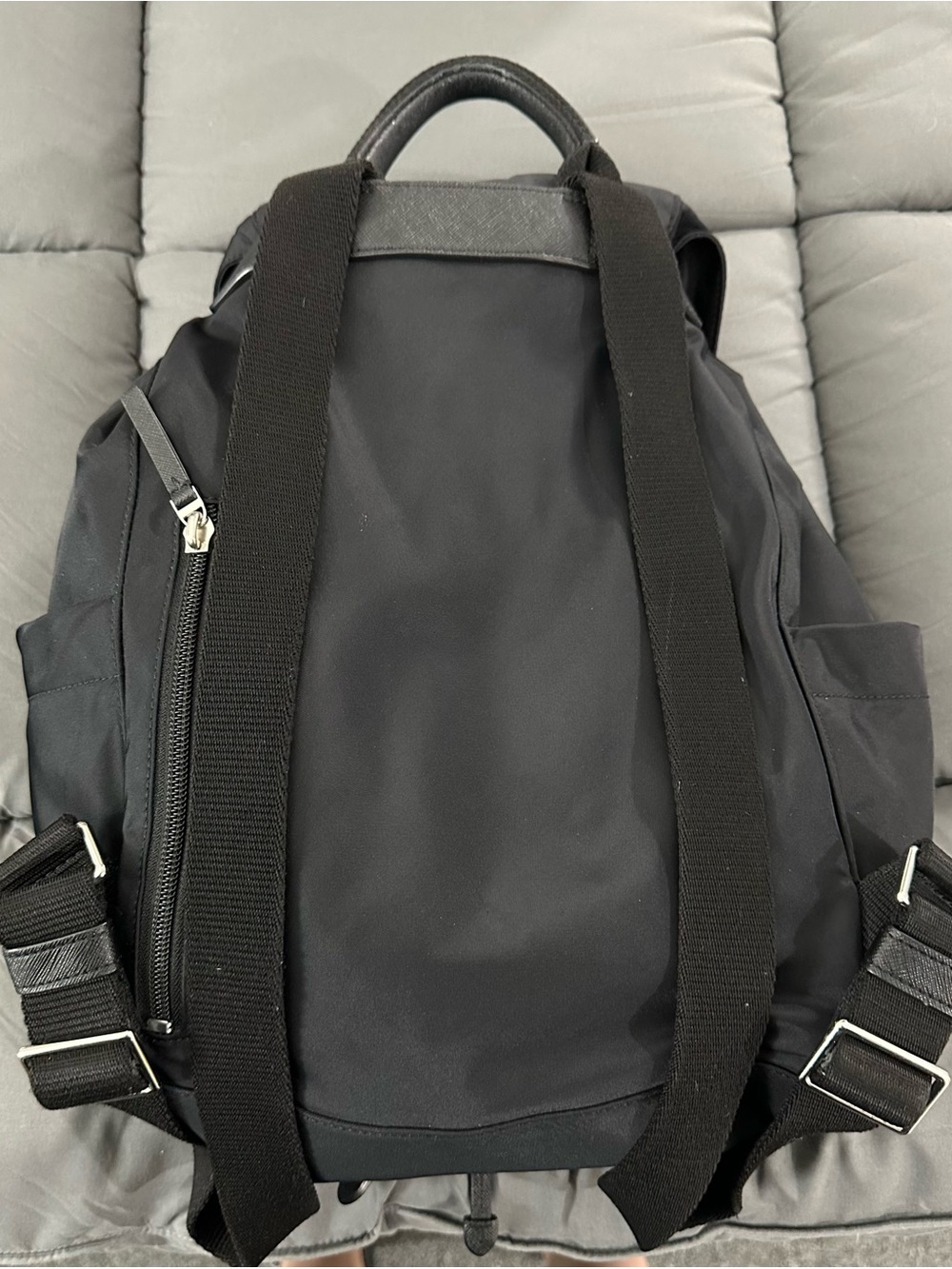 Tory Burch Virginia Flap Black Nylon Backpack - Picture 4 of 7